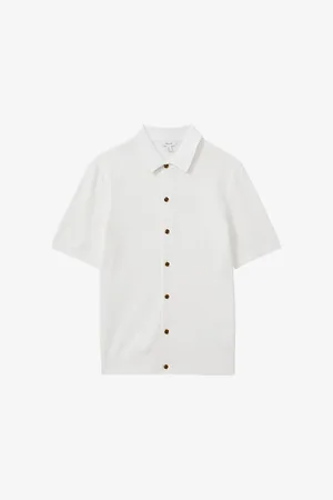 Reiss Bravo Textured Cotton and Modal-blend Shirt