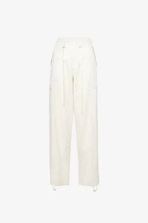 GOOD AMERICAN Parachute Straight-leg Mid-rise Cotton Trousers