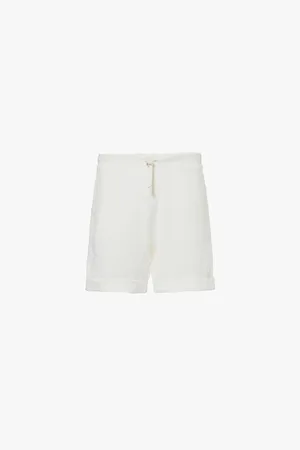 MARANÉ Folded-cuff Drawstring-waist Linen Shorts