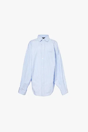 Balenciaga Logo-embroidered Relaxed-fit Cotton Shirt