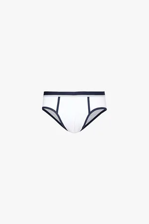 Hanro Elasticated-waistband Mid-rise Stretch-cotton Blend Briefs