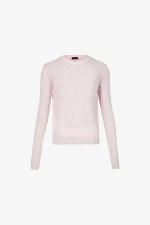 Prada Brand-badge Crewneck Mohair-blend Sweatshirt