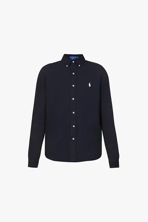 Ralph Lauren Long-sleeved Logo-embroidered Slim-fit Cotton Shirt