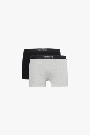 Tom Ford Branded-waistband Pack of Two Stretch-cotton Trunks