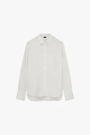 Joseph Joe Curved-hem Relaxed-fit Silk Shirt