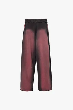 Jaded London Monster Faded-wash Wide-leg Cotton-jersey Jogging Bottoms