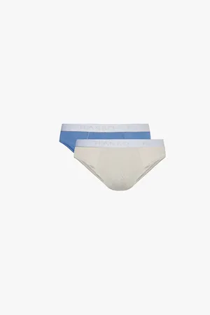 Hanro Branded-waistband Low-rise Pack of Two Stretch-cotton Briefs