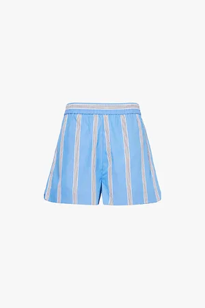 LMND Chiara Striped Cotton Shorts