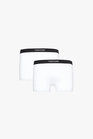 Tom Ford Branded-waistband Pack of Two Stretch-cotton Trunks