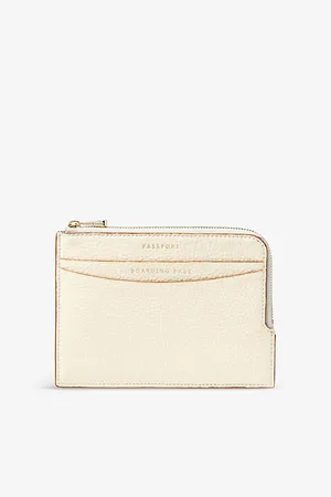 ASPINAL OF LONDON Logo-embossed Leather Travel Wallet