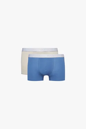 Hanro Branded-waistband Mid-rise Pack of Two Stretch-cotton Trunks