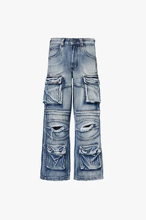 Jaded London Apex Flap-pocket Wide-leg Mid-rise Jeans