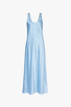 Olivia von Halle Dali Scoop-neck Silk-satin Nightdress