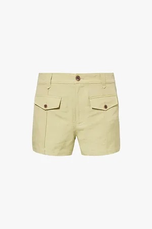 Paige Brittane Flap-pocket Linen-blend Woven Shorts