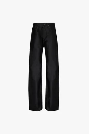 Maison Margiela Contrast-stitch Wide-leg Mid-rise Denim Trousers