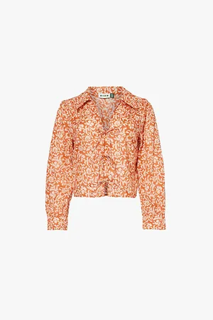 RIXO London Nessa Floral-print Cotton Shirt