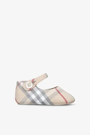 Burberry Baby Taylor Check-print Cotton-canvas Crib Shoes