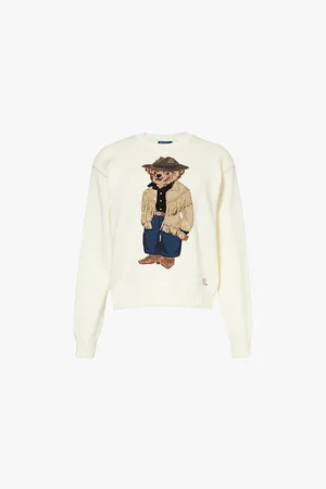 Ralph Lauren Polo Bear-intarsia Regular-fit Cotton Jumper