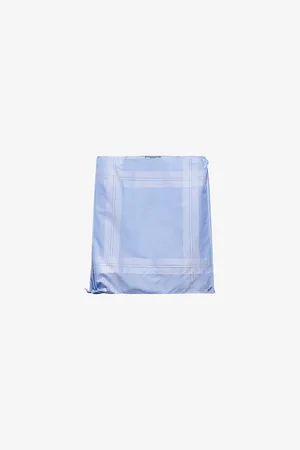 Prada Logo-embroidered High-rise Checked Cotton Mini Skirt