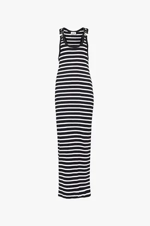 Jean Paul Gaultier Marinière Clip-embellished Cotton-jersey Maxi Dress