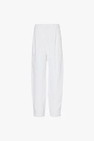 Bella Dahl Pleated-front Tapered-leg High-rise Linen Trousers