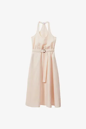 Reiss Tayah Ruched-waist Sleeveless Modal-blend Maxi Dress
