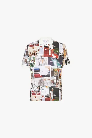 Lacoste Photographic-print Relaxed-fit Cotton-jersey Polo Shirt