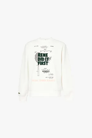 Lacoste Graphic-print Relaxed-fit Cotton-blend Sweatshirt