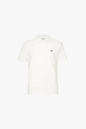 Lacoste Logo-embroidered Towelling Cotton-blend Polo Shirt
