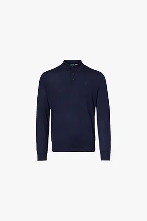 Ralph Lauren Logo-embroidered Knitted Wool Polo Shirt