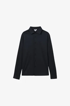 Reiss Viscount Long-sleeved Cotton-jersey Shirt