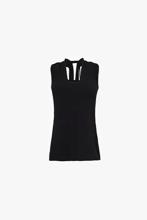 Proenza Schouler Miller Fringed-back Woven Top