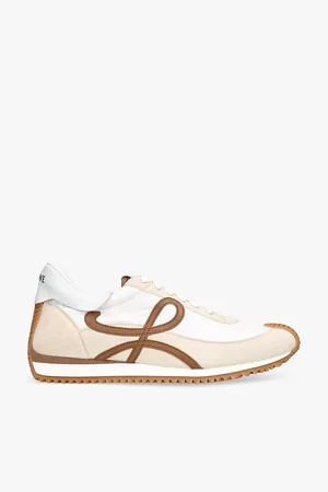 Loewe Flow Runner Monogram-embroidered Suede Low-top Trainers