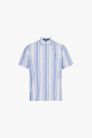 Ralph Lauren Stripe-print Short-sleeve Cotton-poplin Shirt