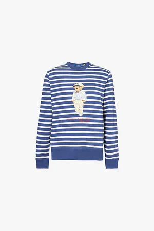Ralph Lauren Hemingway Bear Stripe-print Cotton-blend Sweatshirt