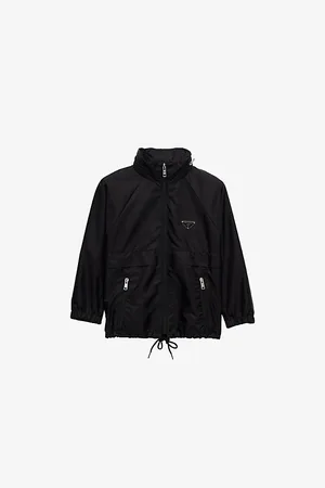 Prada Re-nylon Logo-plaque Raglan-sleeve Nylon Rain Jacket