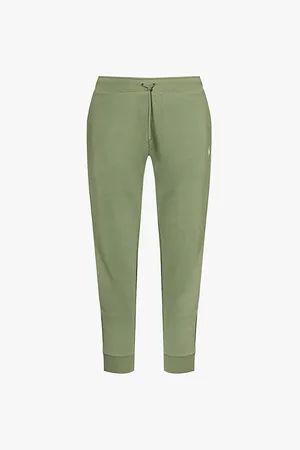 Ralph Lauren Logo-embroidered Tapered-leg Cotton-blend Stretch-jersey Jogging Bottoms