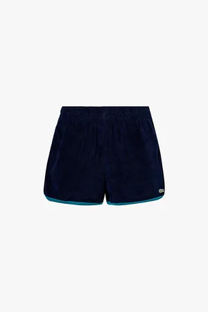 Lacoste Logo-embroidered Elasticated-waist Cotton-blend Jersey Shorts