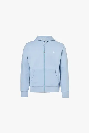Ralph Lauren Logo-embroidered Zip-up Cotton and Recycled-polyester Hoody
