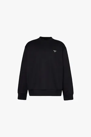 Prada Felpa Contrast-panel Cotton-blend Sweatshirt