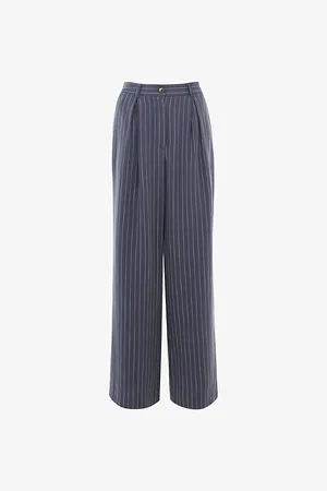 Whistles Lottie Relaxed-fit High-rise Pinstripe Woven Trousers