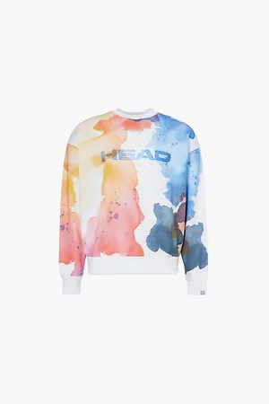 Head Motion Watercolour-print Cotton Sweatshirt