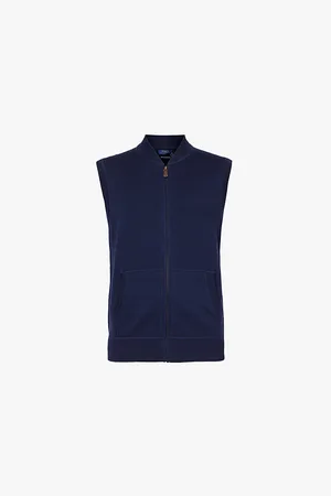 Ralph Lauren Logo-embroidered High-neck Knitted Wool Gilet