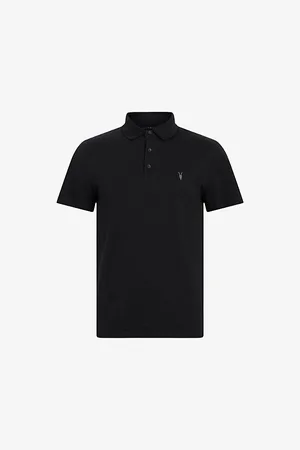 AllSaints Reid Logo-embroidered Short-sleeve Cotton Polo
