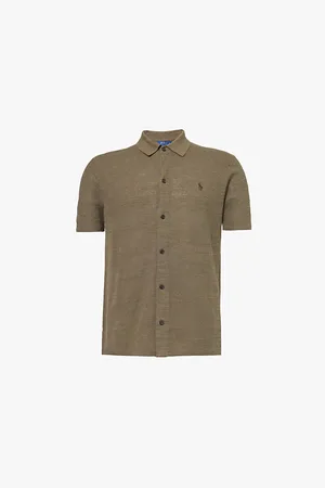 Ralph Lauren Logo-embroidered Regular-fit Cotton and Linen-blend Knit Shirt