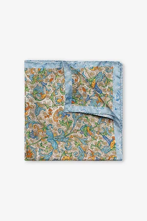 Eton Floral Graphic-print Silk Pocket Square