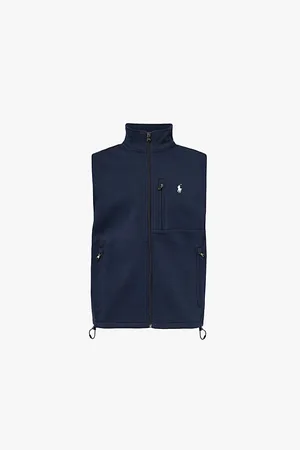 Ralph Lauren Logo-embroidered High-neck Cotton-blend Gilet