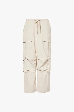 Entire Studios Freight Cargo Flap-pocket Wide-leg High-rise Stretch-woven Trousers