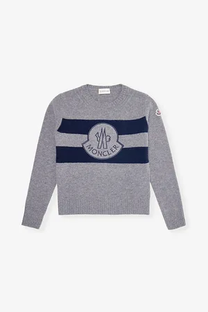 Moncler Brand-patch Crew-neck Virgin-wool Jumper 8-14 Years