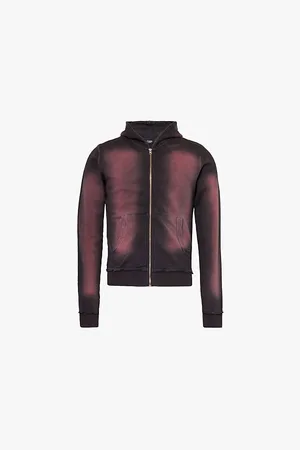 Jaded London Faded-wash Zip-up Cotton-jersey Hoody